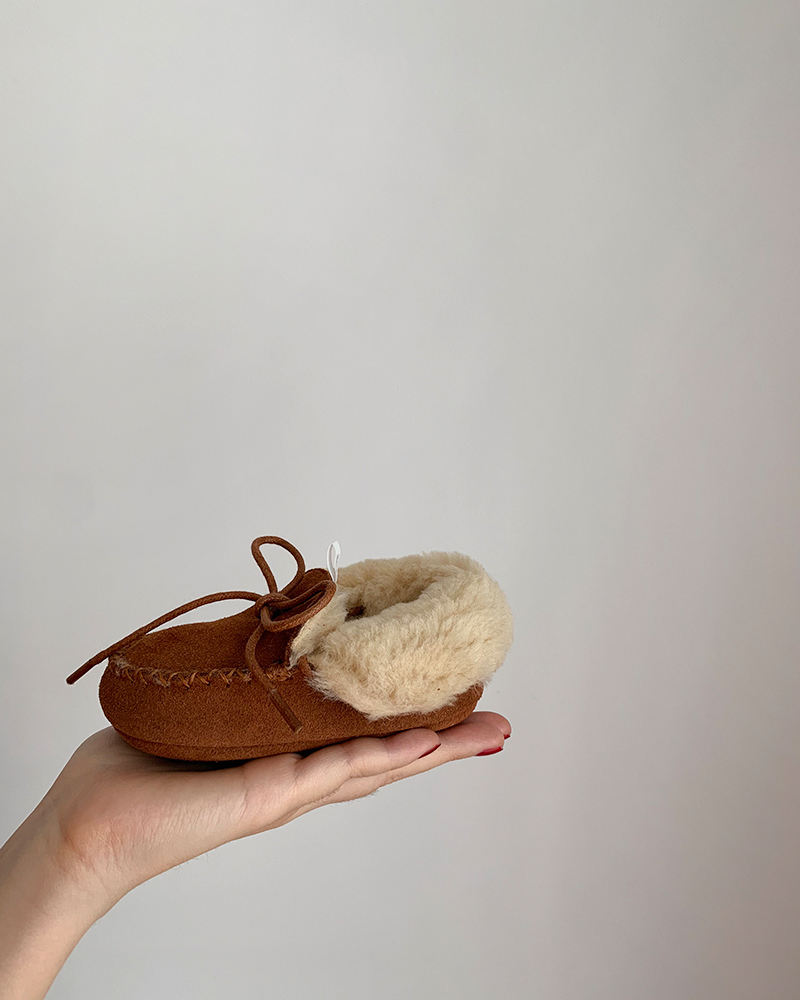 baby fur shoes (brown)  [재입고]